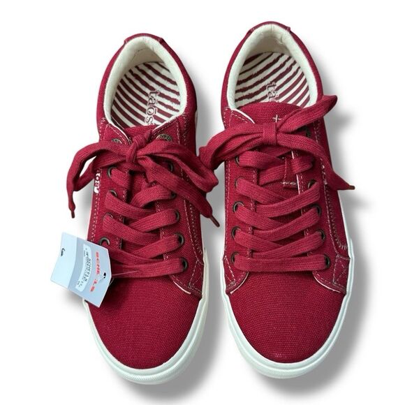 Taos Plim Soul Red Canvas Sneaker Fashion Lace up Casual EverydayWomen’s Size 6 - Picture 9 of 11